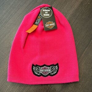 Harley-Davidson Little Girls B&S Logo Slouchy Knit Beanie Hat